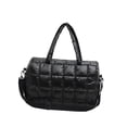 thumbnail image 4 of Bolso bandolera acolchado con asa superior, ideal para citas al libre, vacaciones y viajes. Negro, 4 of 9
