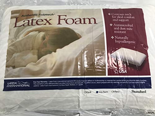 Authentic Talatech Latex Foam Standard Medium Pillow White 18 5