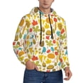 thumbnail image 2 of Lsque Forest Mushrooms Pattern Casual Men's Hoodie,Hooded Sweatshirt with Kangaroo Pocket,Pullover Hoodie-Large, 2 of 7