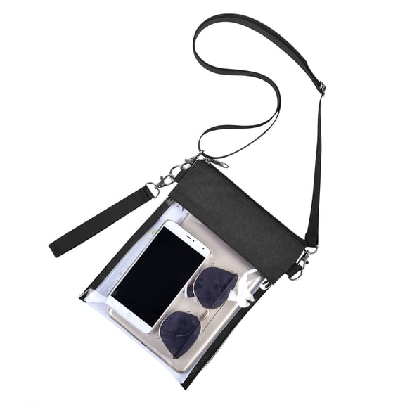 Clear Crossbody Purse Bag Stadium Approved Clear Tote Bag for Work Concert Sports