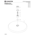 thumbnail image 5 of Kingston Brass KX140P1 Slenderain 10" Round Rainfall Shower Head, Polished Chrome, 5 of 7