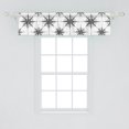 thumbnail image 2 of Ambesonne Compass Window Valance, Monochrome Windrose, 42" x 12", Black White, 2 of 3