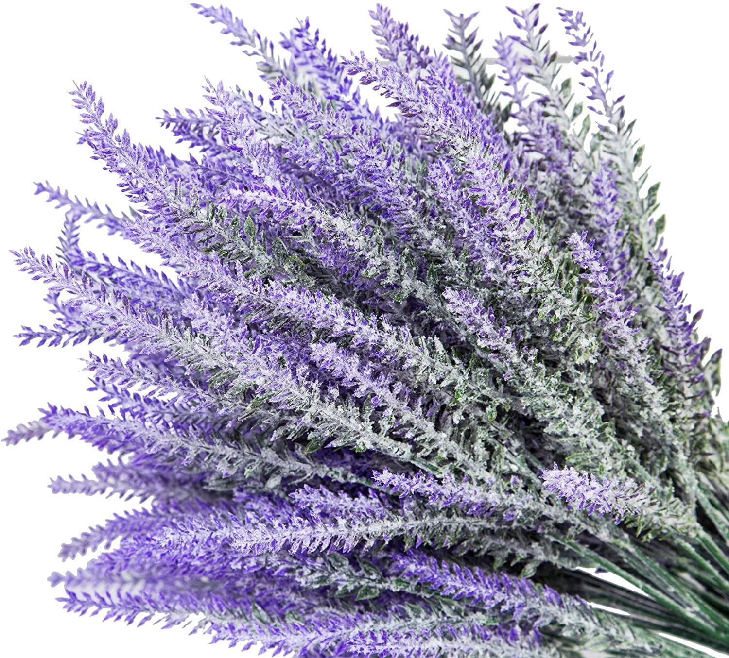GRNSHTS  12 Bundle Artificial Flowers Fake Lavender Plant, Real Touch with Lavender Flowers Stems Bouquet for Office Wedding Garden Party Lavender Home Decor (Purple)