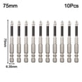 thumbnail image 1 of 10Pcs Cross Magnetic Screwdriver Bit Alloy Steel Anti-Slip Long Drill Bits Ph2, 1 of 8