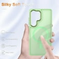 thumbnail image 5 of TJS for Samsung Galaxy S25 Ultra Phone Case, Magnetic Ring Translucent Protective Cover for Samsung S25 Ultra (Green), 5 of 5