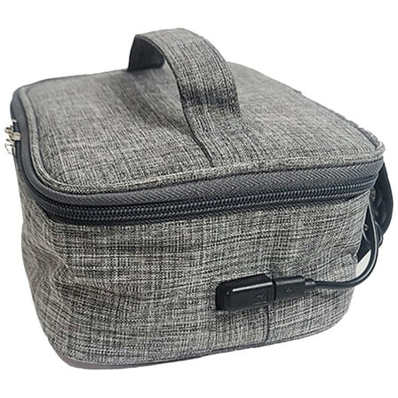 AntiGuyue Reusable Lunch Holder Grey Portable Food Storage Bags 1Set