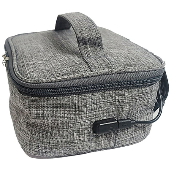 AntiGuyue Reusable Lunch Holder Grey Portable Food Storage Bags 1Set