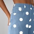 thumbnail image 6 of Hvogkswy Wide Leg Jeans for Women Trendy High Waisted Floor-Length Jeans Polka Dot Loose Stretchy Denim Pants with Pockets, 6 of 8