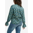 thumbnail image 2 of Ellos Women's Floral Notch-Neck Blouse Shirt, 2 of 3