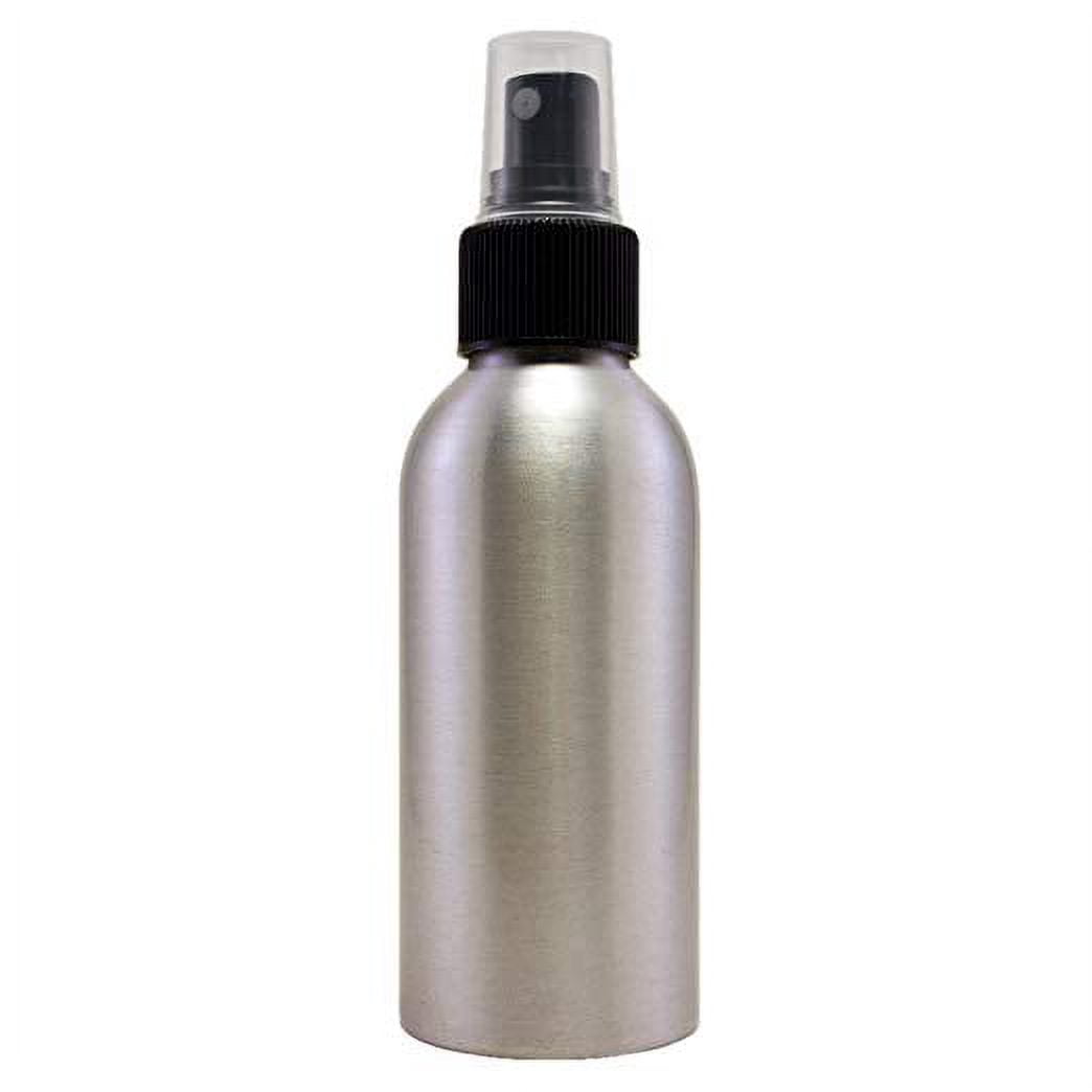 4 fl oz (118 ml) Aluminum Bottle with Black Fine Mist Spray Caps (12 Pack) - Greenhealth