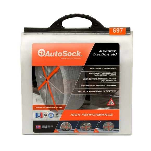 AutoSock 697 Chaussettes de Neige pour Voiture, SUV, & Pickup - Meilleure Alternative aux Chaînes de Pneus (Lot de 2)