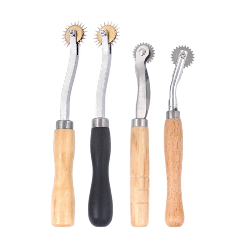 HEMOTON 4pcs Leather Craft Gearwheel Scribing Wheel Sewing Craft Tool