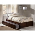 thumbnail image 5 of Concord Full Platform Bed with Flat Panel Foot Board and Full Size Urban Trundle Bed in Walnut, 5 of 8