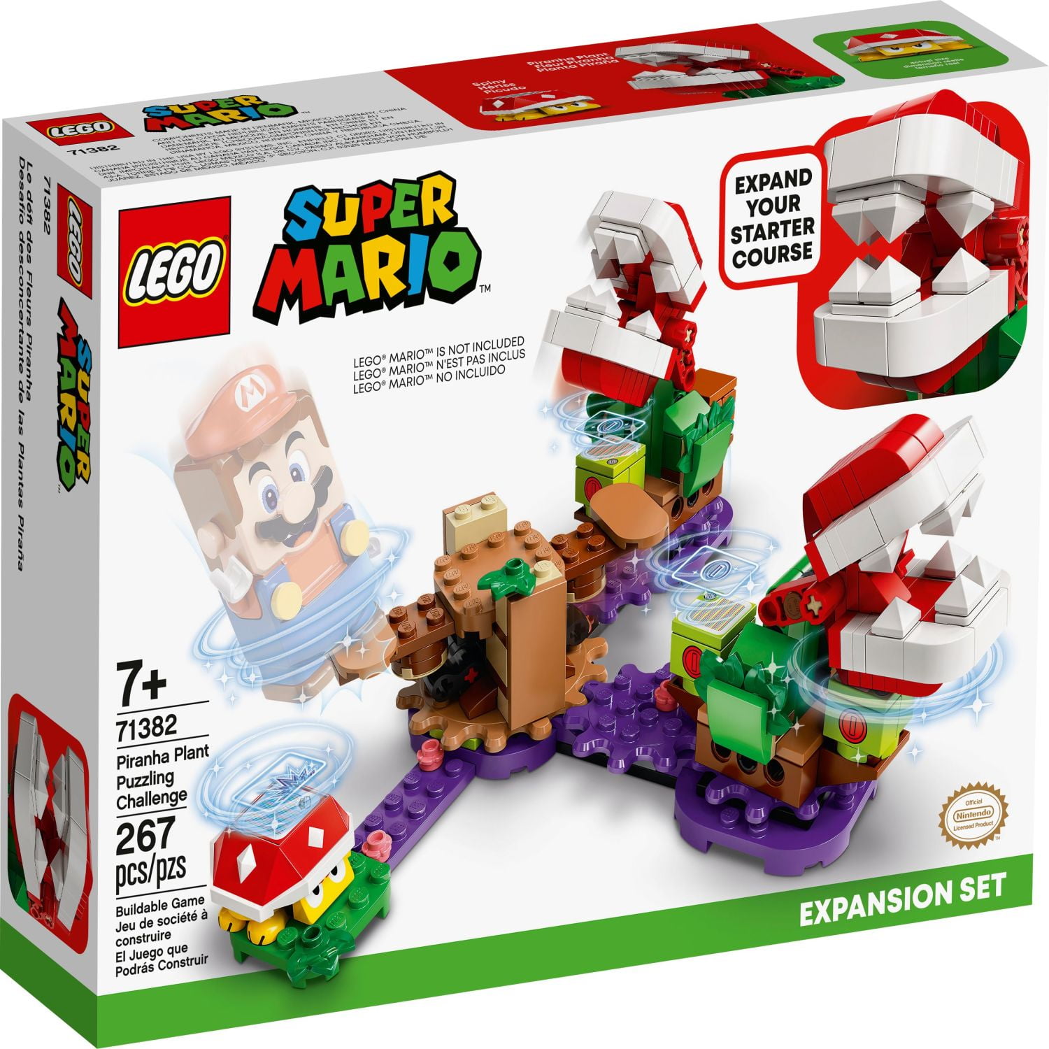LEGO Super Mario Adventures Piranha Plant Power Slide Expansion Set 71365 Building Toy 217 Pieces Walmart