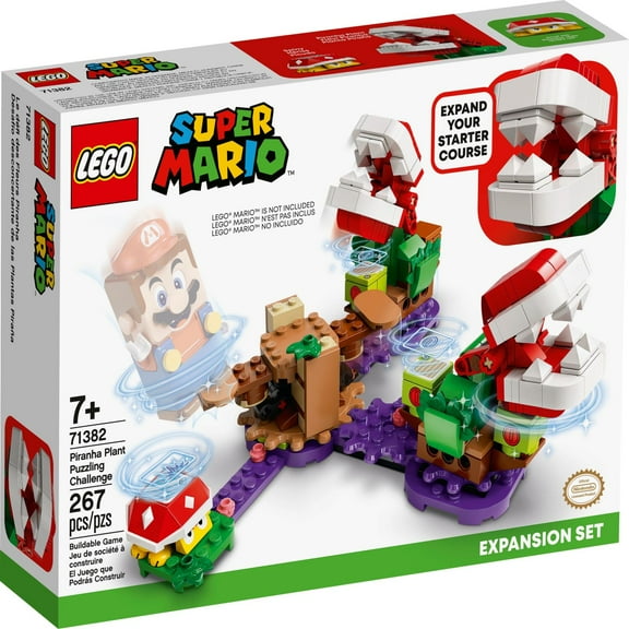 LEGO Super Mario Piranha Plant Puzzling Challenge Expansion Set 71382 Building Kit; Unique Toy for Creative Kids (267 Pieces)