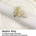 thumbnail image 4 of 24 Pcs Pearl Napkin Rings Gold Grape Shape Napkin Buckle Holder Napkin Holders Wedding Table Decor Napkin Buckles, 4 of 8