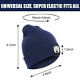thumbnail image 2 of AYAMAYA Unisex Beanie Hat with LED, Rechargeable Knitted Winter Warm Hats with Headlamp for Outdoor Camping Hiking, Blue, 2 of 7