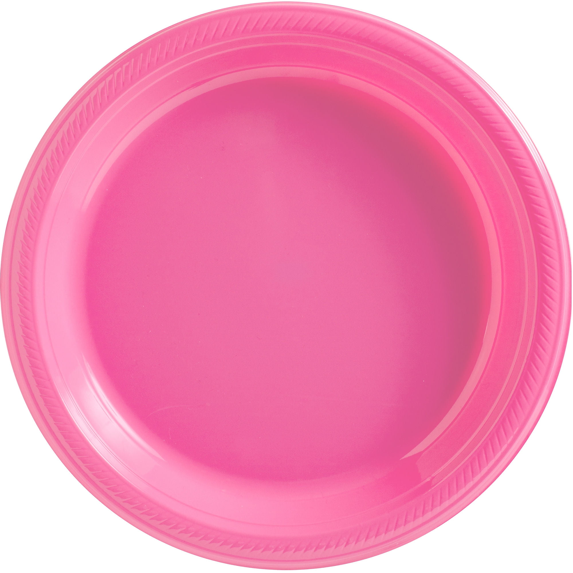 Bright Pink Plastic Luncheon Plates Big Party Pack, 50 Ct.