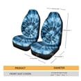 thumbnail image 5 of Xoenoiee Blue Tie-dye Print Universal Auto Front Seat Protector Car Seat Covers for Front Seat Only Full Set of 2pcs, Universal Fit, for Most Cars Sedan SUV Van, 5 of 6