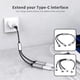 thumbnail image 3 of Adaptador USB C a USB C hembra, cable divisor USB en Y, USB C a macho hembra☴. R3S8, 3 of 7