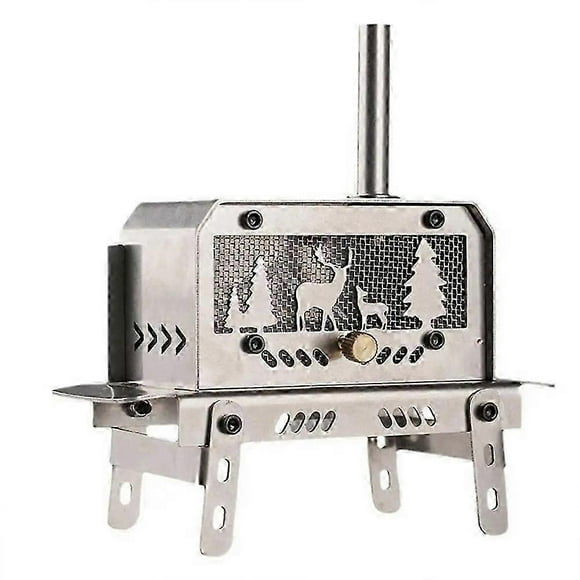 Outdoor Camping Wood Stove Portable compatible with Tent Stainless Steel Tent Stove Decorative Christmas Tree & Table