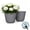 Grey, variant on Lark & Vine Kensington Resin Planter, Durable and Light Weight, 15.9" x 15.9" x 12.6", White, Set of 2