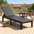 thumbnail image 3 of Costway 1 PCS Outdoor Chaise Lounger Chair 4-Position Reclining Chair with Waterproof Rattan Black, 3 of 9