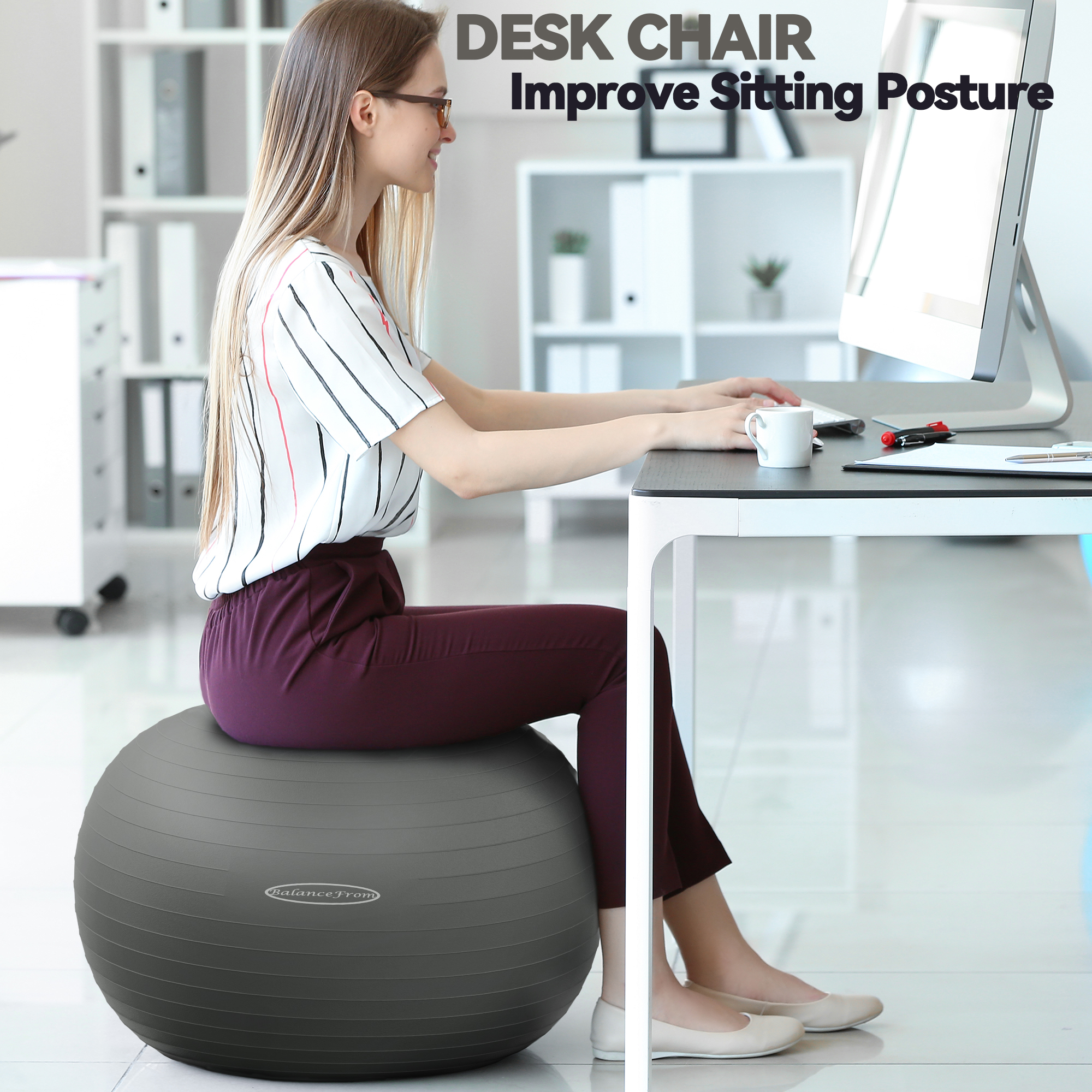 BalanceFrom Anti-Burst and Slip Resistant Exercise Ball