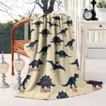 thumbnail image 3 of Beige Dinosaurs Names Pattern Blanket,Comfortable Soft Flannel Throw Blanket,All Season,Warm Lightweight Blankets for Sofa Bed Couch Living Room Chair,50"x60", 3 of 4