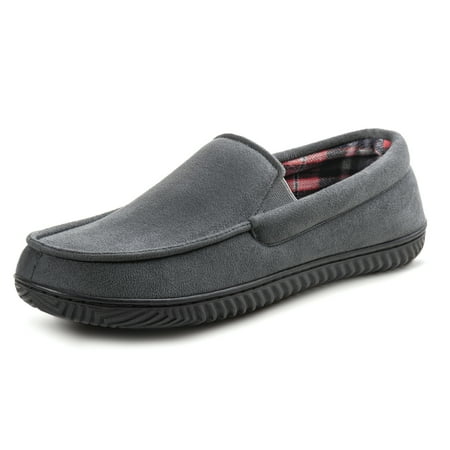 

RockDove Men s Flannel Lined Memory Foam Loafer Slipper