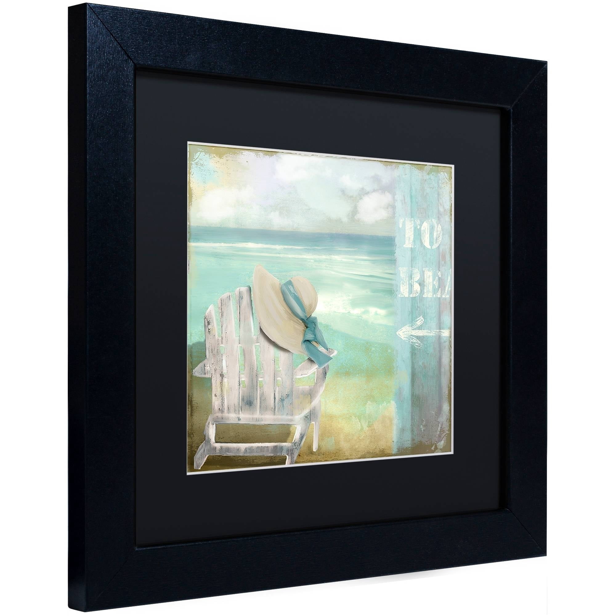 Trademark Fine Art "By the Sea I" Canvas Art by Color Bakery Black Matte, Black Frame