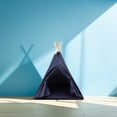 thumbnail image 1 of IFANLANDOR Cat Teepee Tent For Indoor Cats Pet Teepee Tent Navy Oxford Cloth 1Pcs, 1 of 5