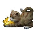 thumbnail image 3 of Home Decor Cat Resin With Solar Butterflys Light Statues Decorations For Cat Lovers, 3 of 3