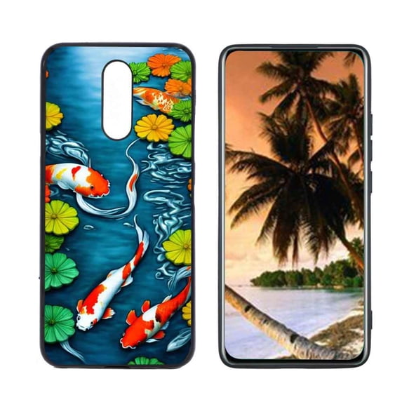 Compatible with LG Solo LTE Phone Case, Lucky-Koi-Fish-1 Case Silicone Protective for Teen Girl Boy Case for LG Solo LTE