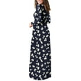 thumbnail image 3 of PPYOUNG Women Long Sleeve Loose Plain Maxi Pockets Dresses Casual Long Dresses, 3 of 3