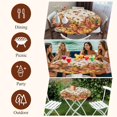 thumbnail image 7 of Pumpkins Fall Round Tablecloth, Fitted Table Cover with Elastic for 55"-60" Round Tables, Harvest Thanksgiving Botanical Farmhouse Leaves Table Cloth Outdoor Dinning Party Waterproof Tablecloths, 7 of 7