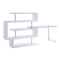 thumbnail image 2 of HomeRoots 55 in. L Shape Writing Desk, White, 2 of 10