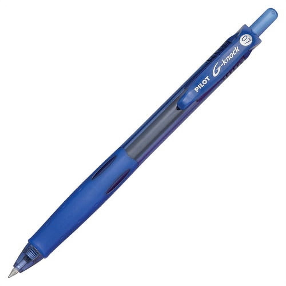 Pilot BeGreen G-Knock Retractable Gel Ink Pens Fine Pen Point - 0.7 mm Pen Point Size - Refillable - Retractable - Blue Gel-based Ink - Blue Barrel - 12 / Dozen