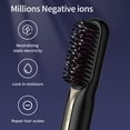 thumbnail image 6 of Cordless Hair Straightener, Professional Ceramic Flat Iron Comb, Rechargeable Curling Iron Hair Straightening Styling Comb, for Less Frizz, Shinier & Smoother Hair, Hair Styling Tools, Black, 6 of 10