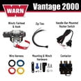 thumbnail image 2 of Cabrestante WARN Vantage 2000 12V 907 kg, tiro de 17 m de cable, 2 of 9