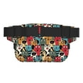 thumbnail image 3 of Fotbe Different Cats 1 Cangurera Cuadrada con Estampado de Doble Capa, Bolsa de Cintura Ajustable Mini para Hombres y Mujeres, 3 of 9