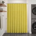 thumbnail image 3 of Xipuska Yellow Burlap Texture Shower Curtain - Water Repellent Fabric Shower Curtains Washable, Farmhouse Vintage Yellow Decorative Polyester Cloth Bathroom Curtains Modern Bath Decor 66"x72", 3 of 6
