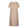 thumbnail image 5 of Antinious Ladies Short Sleeve Collared Solid Loose Casual Stylish Dress, 5 of 5