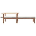 thumbnail image 3 of vidaXL Sun Lounger with Cushion Poly Rattan and Solid Acacia Wood Black, 3 of 5