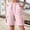 Pink, variant on Outfmvch Cotton Linen Cargo Shorts Summer Outdoor Hiking Capris Baggy Shorts Women Wide Leg Ruffle Bermuda Shorts Athletic Running Shorts Relaxed Fit Multi-pockets Drawstring & Pockets Black L