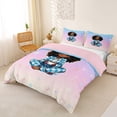 thumbnail image 3 of Castle Fairy Black Kawaii Princess Duvet Cover King,Dreamy Starry Sky King Bedding,Blue Pink White,1 Duvet Cover and 2 Pillowcases, 3 of 6