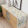 thumbnail image 4 of Floral Eucalyptus Leaves Table Runner - 70 Inch Long, Kitchen Dining Table Runner Dresser Scarves, Daisy Summer Botanical Pastoral Farmhouse Decor for Coffee Tables Wedding Party Banquet, 4 of 8