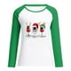 thumbnail image 4 of Tops Para Mujer Camisas de Manga Larga Otoño Primavera Patchwork Navidad Impreso Cuello Redondo Camiseta Casual Odeerbi  ODB150008, 4 of 6