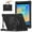 Black, variant on ELEHOLD Case for iPad 9th/8th/7th Generation, Portable Hybrid Shockproof iPad Case with Pencil Holder & Hanging Ring Handle Rotatable Kickstand,Black