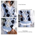 thumbnail image 1 of Chaleco de suéter sin mangas para mujer chaleco de suéter de punto a cuadros suelto elegante amigable con la piel para el otoño ANGGREK Otros, 1 of 6